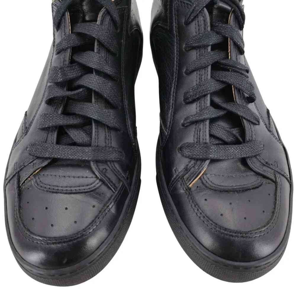 MM6 Maison Margiela Black Nappa Calfskin High Top Sneakers Mens 7 Casual Shoes - Picture 2 of 10